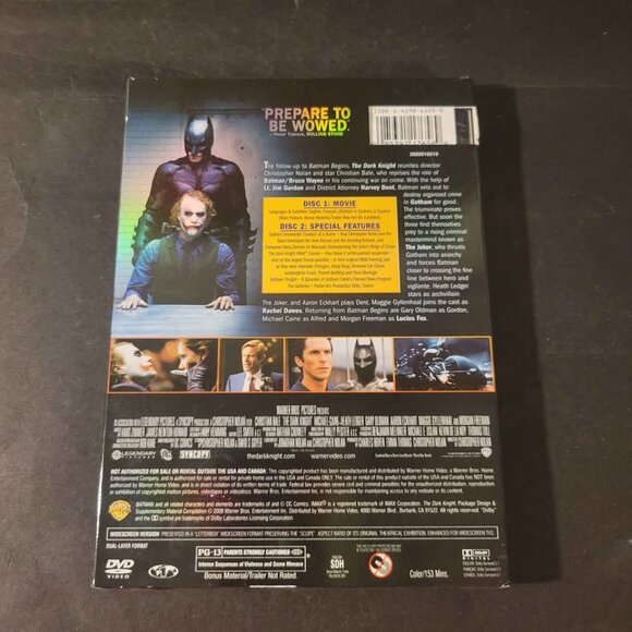 The Dark Knight (DVD, 2008, 2-Disc Set, Special Edition) - Picture 3 of 3